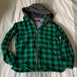 Flannel Zipped Hoodie